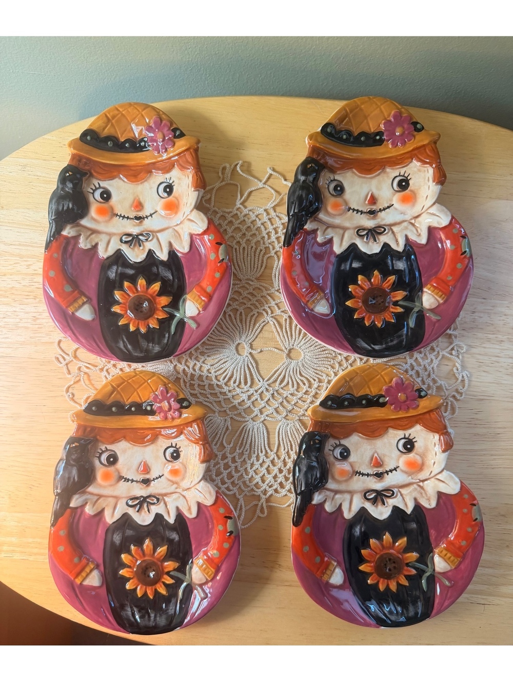 Johanna Parker Scarecrow Plates Set of 4